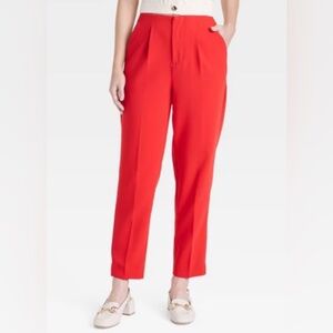 NEW A New Day Red Ankle-Length Cropped Pants